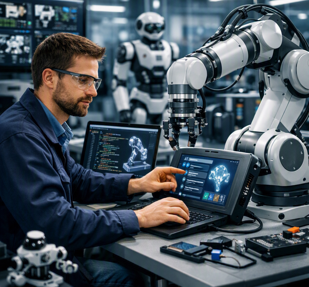 Robotics Engineer developing AI-powered robotic systems in 2026